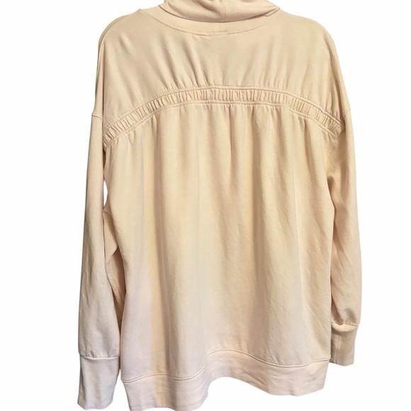 Athleta Balance Cinch Turtleneck Sweatshirt, Chantilly Cream SIZE XL - Picture 2 of 12
